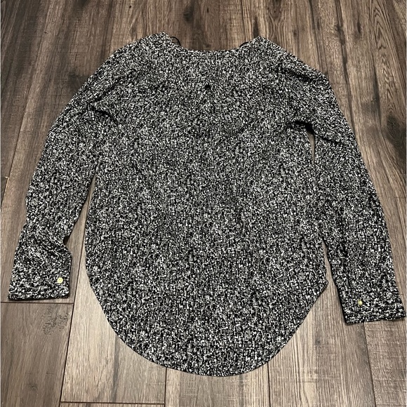 Metaphor Black and White Speckled Dress Shirt Blouse - Picture 4 of 12